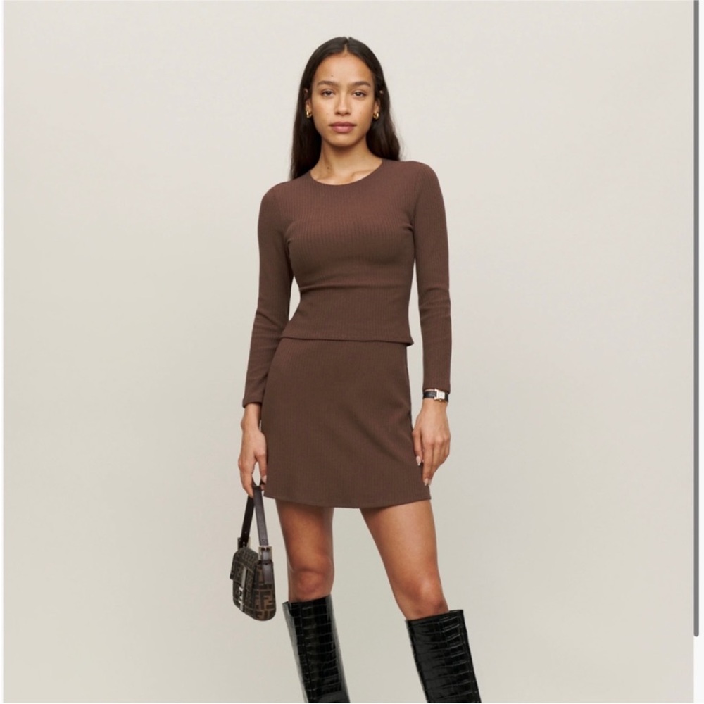 Reformation Corynn Two Piece Set - Brown - Size Medium